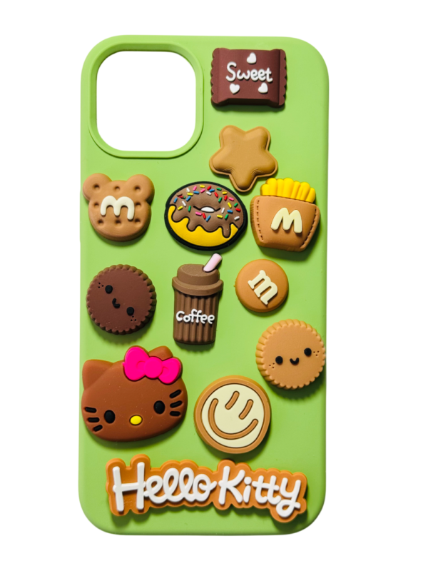 Customize Brown Hello Kitty and Cookies Desserts Phone Case - Image 6