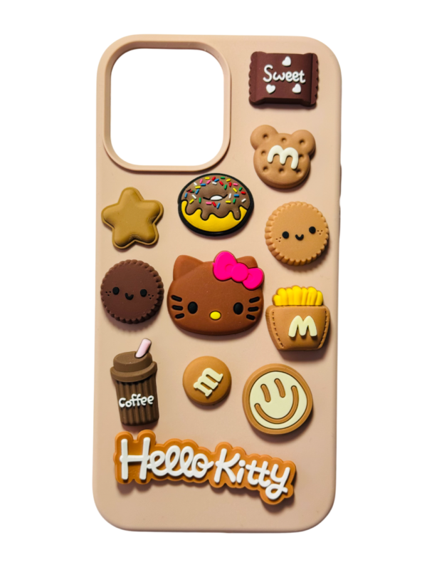 Customize Brown Hello Kitty and Cookies Desserts Phone Case - Image 3