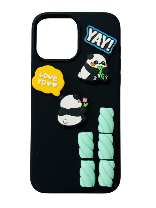 Customize Panda Showing Love IPHONE CASE - Image 2