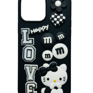 Customize Dark Black Hello Kitty IPHONE CASE