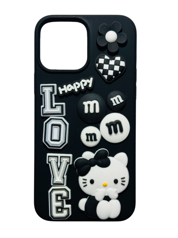 Customize Dark Black Hello Kitty IPHONE CASE