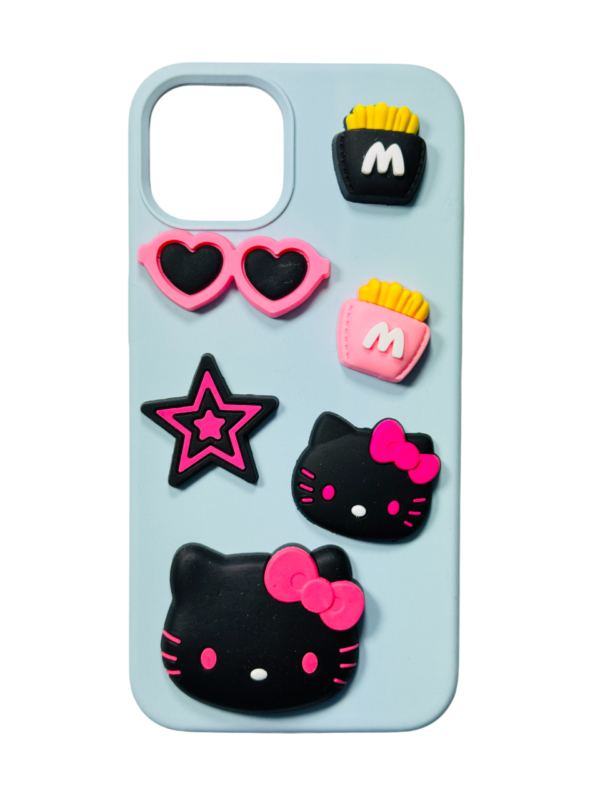 Customize Black Pink Hello Kitty IPHONE Phone Case - Image 5